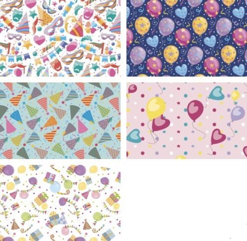 Paquete de 50 rollos de papel para fiestas de 70 x 200 cm