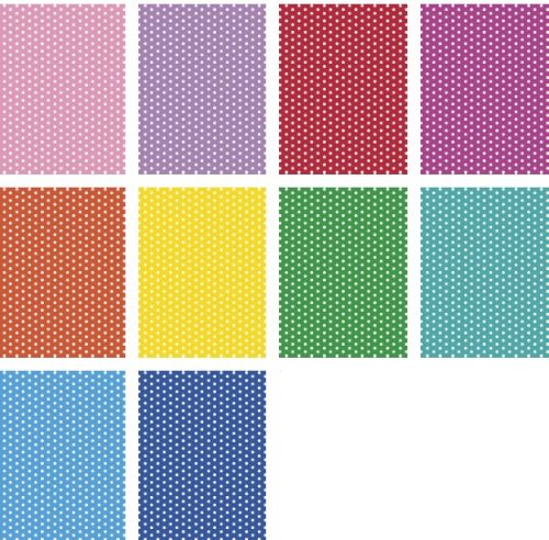 Paquete de 50 rollos de papel de lunares/papel de regalo de lunares de 70 x 200 cm