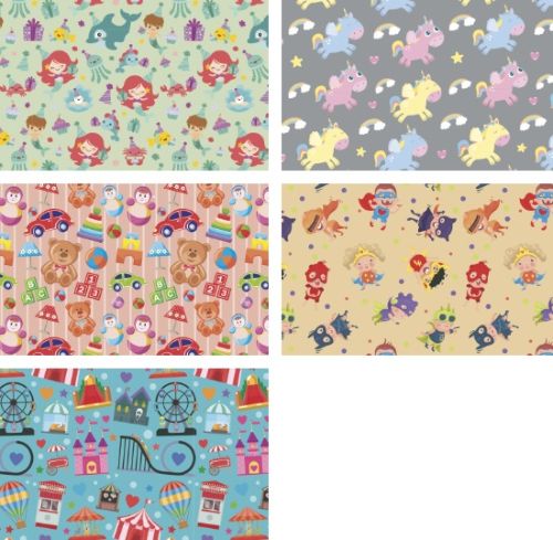 EXP 50 ROLLITOS PAPEL AGASALLO INFANTIL 70X200CM