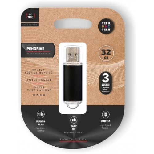Memoria USB 2.0 de 32 GB negra