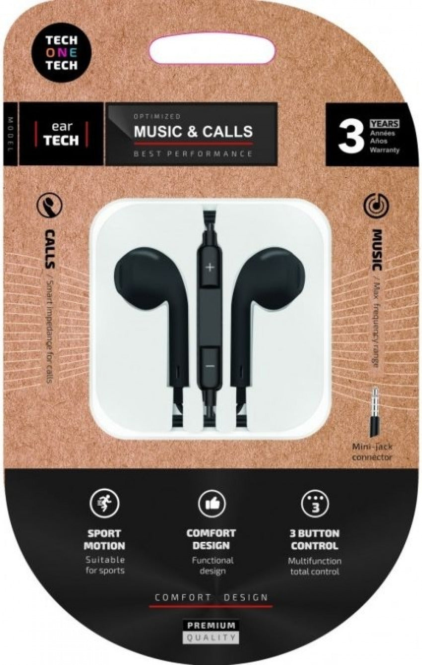 AURICULARES ERGONOMICOS EARTECH TECH ONE TECH NEGRO