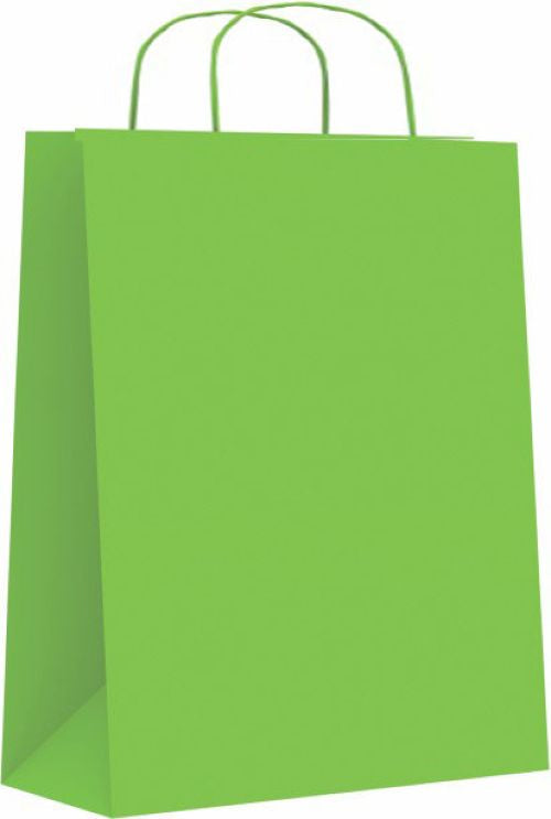 C/50 BOLSAS CELULOSA BLANCA COR PISTACHO 18X8X24CM XS