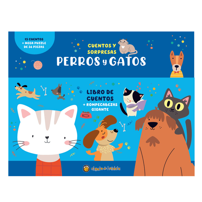 Perros y Gatos (Caja con Libro+Puzle) ("Cuentos y sorpresas")