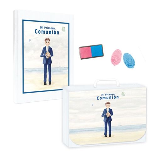 LIBRO COMUNON HUELLAS NIÑO PLAYA + MALETIN