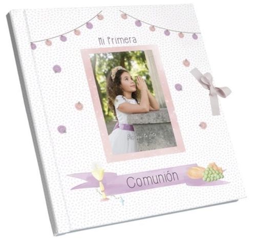 LIBRO FOTOS COMUNION NIÑA LUCES