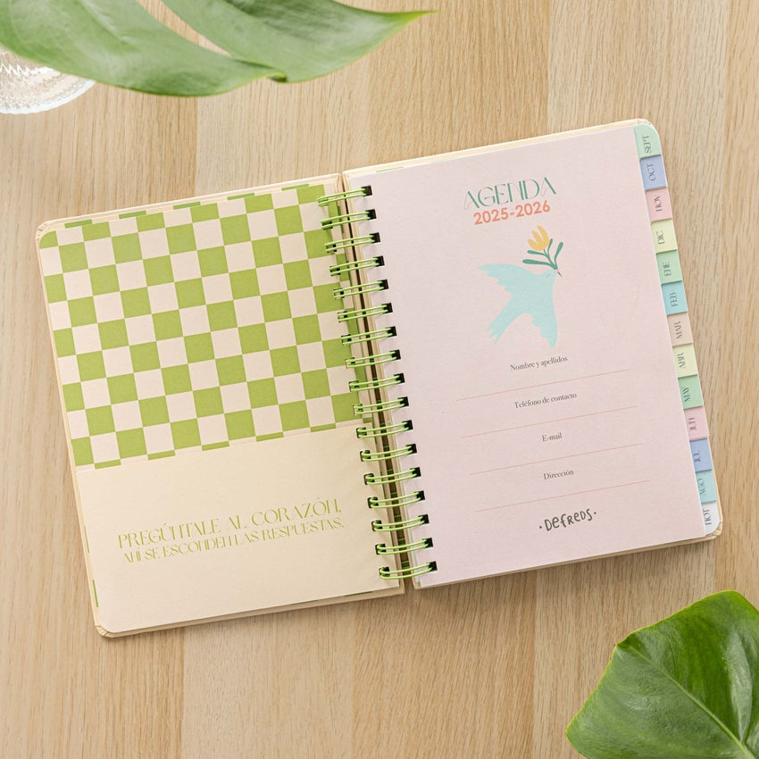 Agenda escolar semanal 2025-2026 Defreds