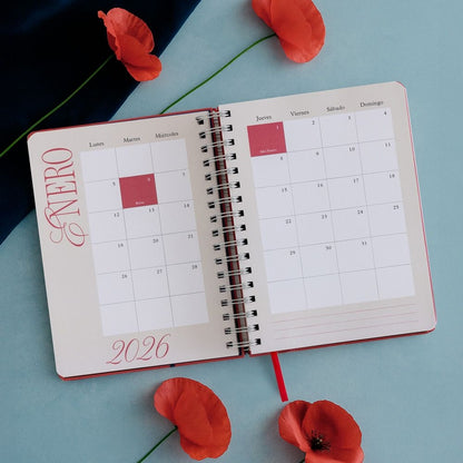 Agenda anual diaria 2026 Sara Búho