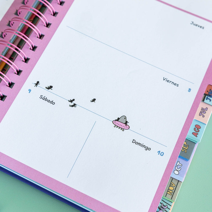 Agenda semanal anual 2026 72 kilos